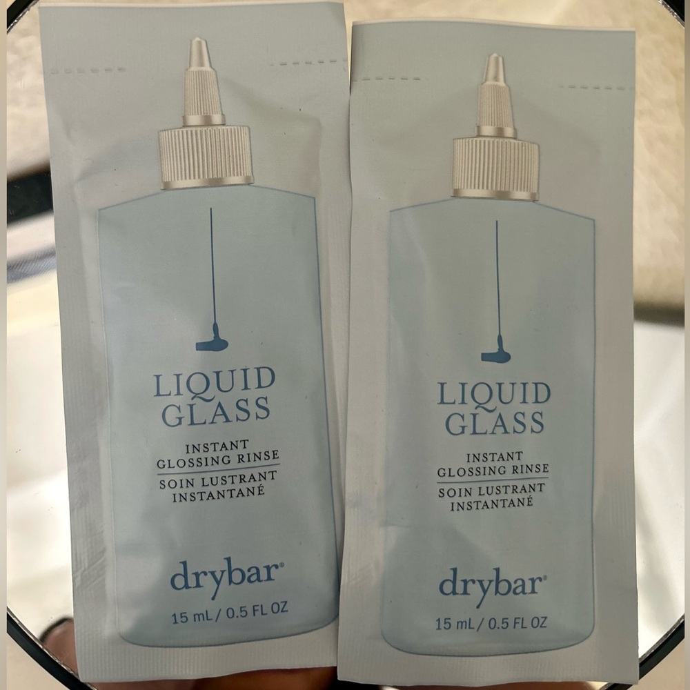 Drybar Liquid Glass Instant Glossing Rinse ~ Sample -Set of 2 Stocking Stuffers